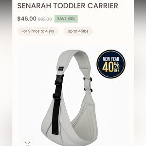Senarah Baby / Toddler Carrier Gray Like New